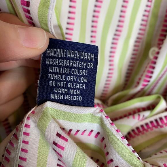 RARE ROBERT GRAHAM striped button down shirt paisley cuffs preppy coastal 2644 - Picture 10 of 16